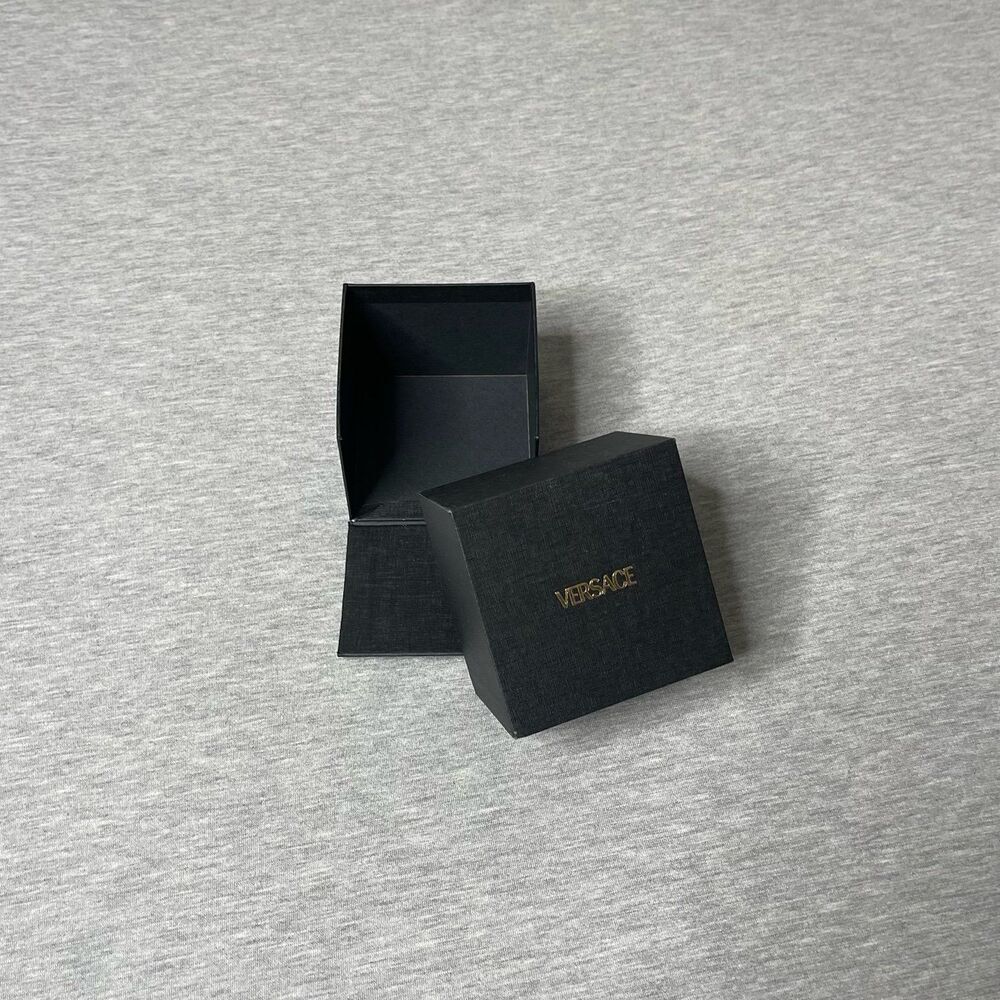 Versace Black 3.5” x 3.5” Jewelry Necklace, Watch & Bracelet Gift Box